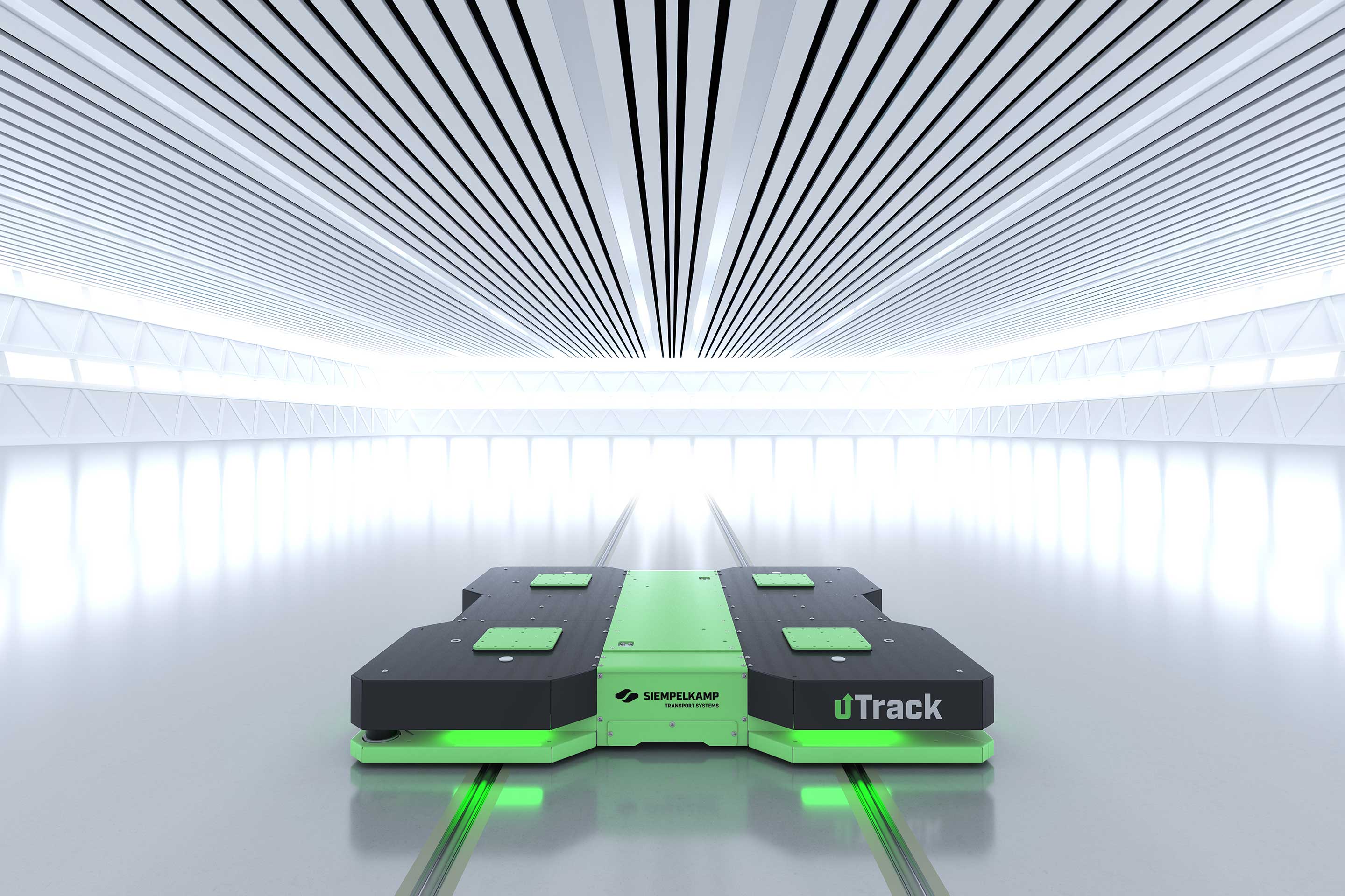 该 AGV 名为 Ultra-Track，简称 uTrack 自动小车。