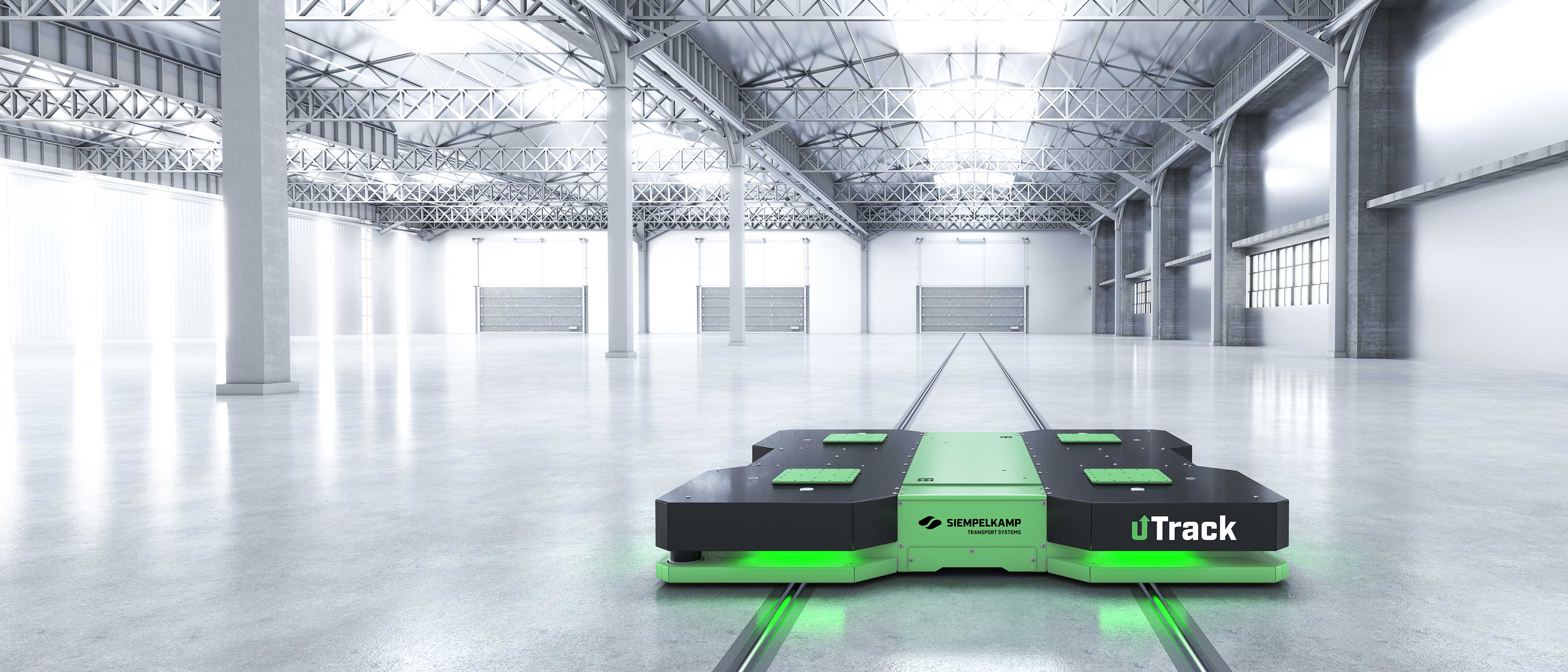 Vantaggi e caratteristiche del sistema: uTrack è l'AGV ad alta capacità per il Trasporto materiale in modo efficiente e automatizzato da 5 a 200 t